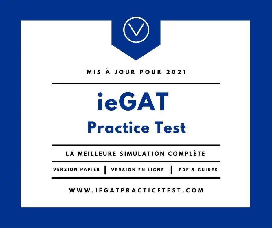 Simulation ieGAT Practice Test en français
